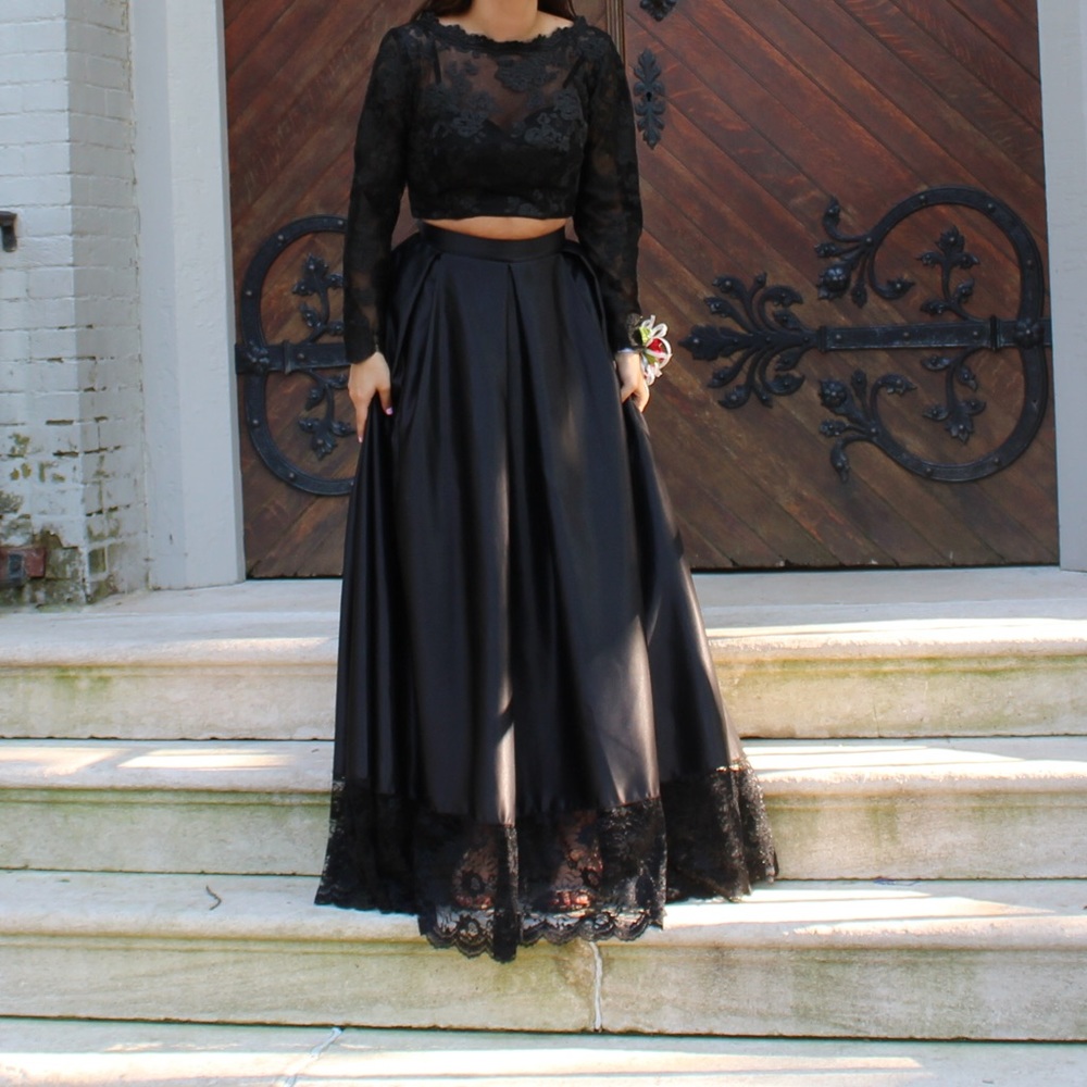 two piece prom dress